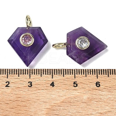 Natural Mixed Stone Faceted Pendants G-F819-03G-1
