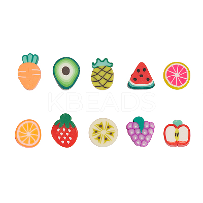 150Pcs 10 Style Handmade Polymer Clay Beads CLAY-CJ0001-23-1