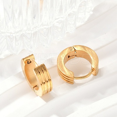 304 Stainless Steel Polishing Effect Hoop Earrings EJEW-M001-40C-G-1