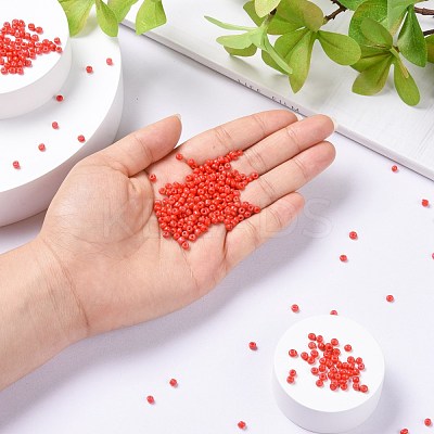 8/0 Baking Paint Glass Seed Beads SEED-US0001-04-3mm-1