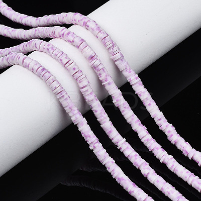Handmade Polymer Clay Beads Strands CLAY-R089-6mm-170-1