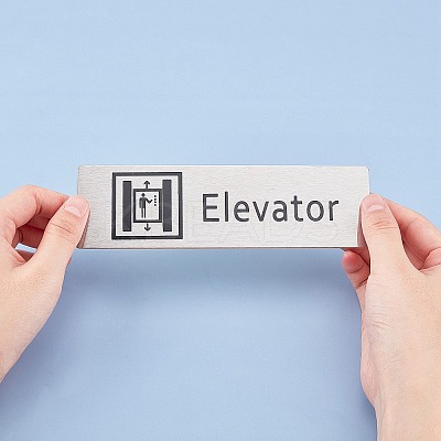430 Stainless Steel Sign Stickers STAS-GF0001-06A-1