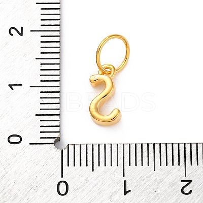 925 Sterling Silver Letter Charms with Jump Rings STER-R008-01G-S-1