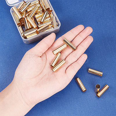 Brass Tube Beads KK-YW0001-03-1