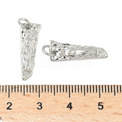 Brass Micro Pave Clear Cubic Zirconia Pendants KK-B139-24A-P-1