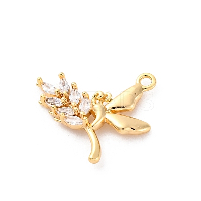 Brass Crystal Rhinestone Pendants KK-E793-05G-1