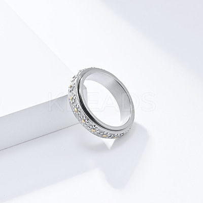 Simple Style 304 Stainless Steel Rotating Finger Rings FS-WGCAB4E-01-1