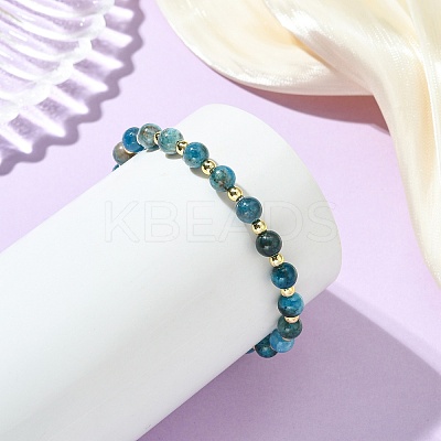Natural Apatite & Synthetic Hematite Non-magnetic Beaded Stretch Bracelets for Women BJEW-JB13940-02-1