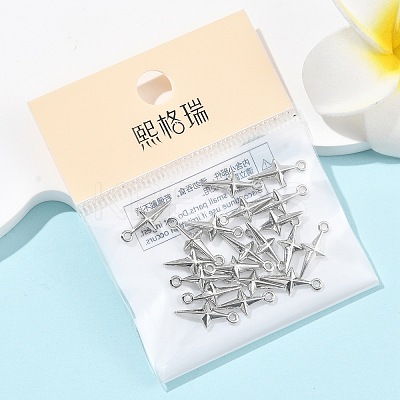 SHEGRACE Brass Lightning Bolt Charms XGR0168P-106P-1