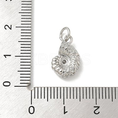 Brass Micro Pave Clear Cubic Zirconia Pendants KK-U046-02P-02-1