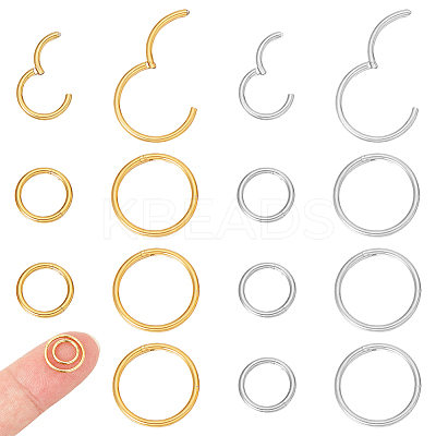 16Pcs 4 Styles 304 Stainless Steel Twister Clasps STAS-UN0040-53-1