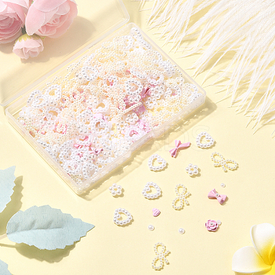 644Pcs Alloy & Acrylic & ABS Plastic Imitation Pearl Cabochons MRMJ-SP0001-13-1