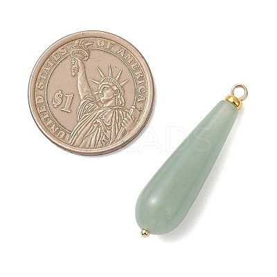 Natural Green Aventurine & Rose Quartz & Amethyst & Agate & Tiger Eye Pendants PALLOY-JF04866-1
