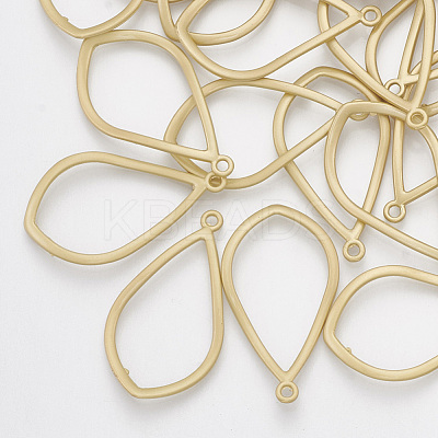 Smooth Surface Alloy Open Back Bezel Pendants PALLOY-S117-127-1