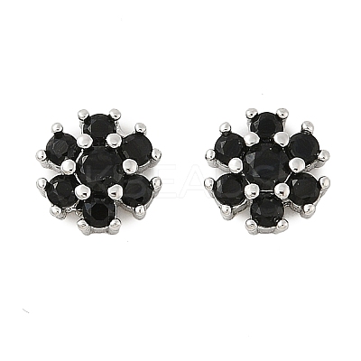 Brass Micro Pave Cubic Zirconia Beads KK-U056-15P-1
