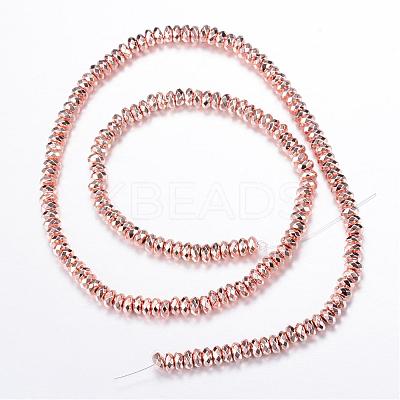 Electroplate Non-magnetic Synthetic Hematite Bead Strands G-Q465-13RG-1