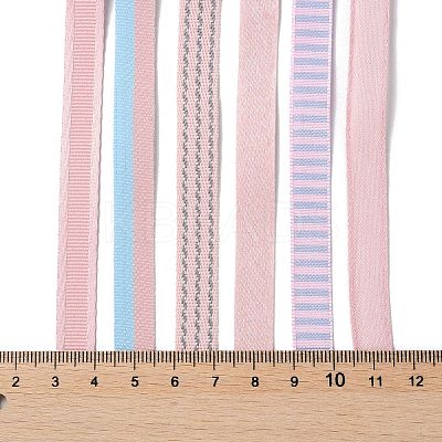 18 Yards 6 Styles Polyester Ribbon SRIB-Q022-D07-1