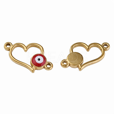 304 Stainless Steel Enamel Connector Charms STAS-N087-64-01G-1