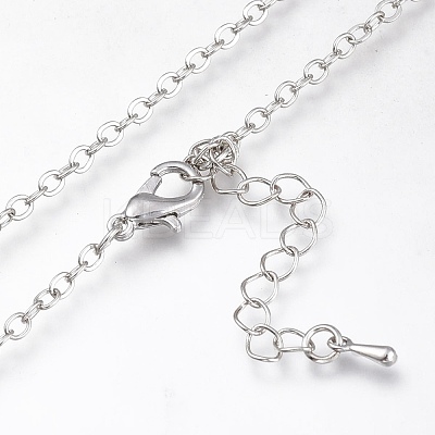 Glass Pendant Necklace NJEW-D281-B-13S-1