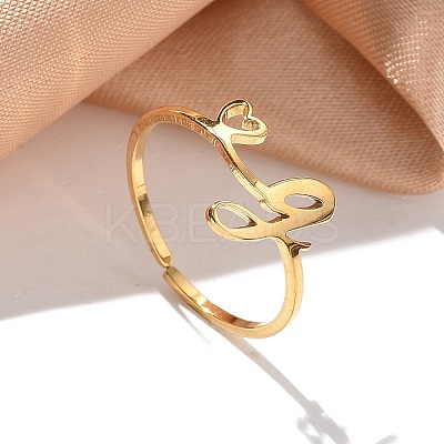 304 Stainless Steel Cuff Rings for Women RJEW-D285-01G-G-1