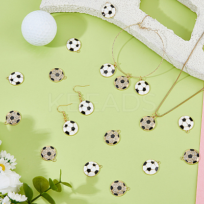 24Pcs 2 Styles Alloy Enamel Pendants ENAM-HY0001-57-1