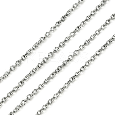 Tarnish Resistant 304 Stainless Steel Cable Chains CHS-O005-19B-1
