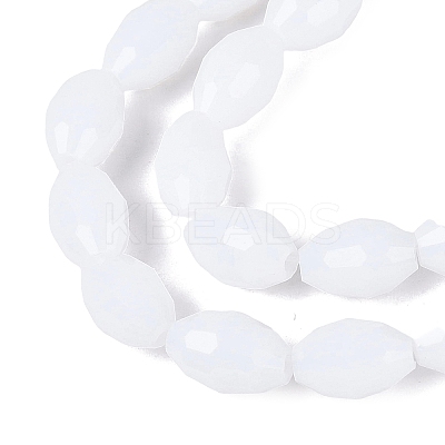 Opaque Solid Color Glass Beads Strands GLAA-N071-01A-C01-1