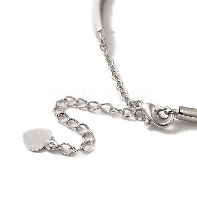 Brass Chain Bangle Making BJEW-B077-01B-1