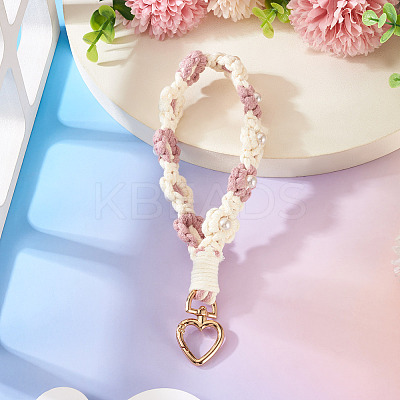 Cotton Braided Flower Pendant Decorations AJEW-TAC0030-032G-15-1