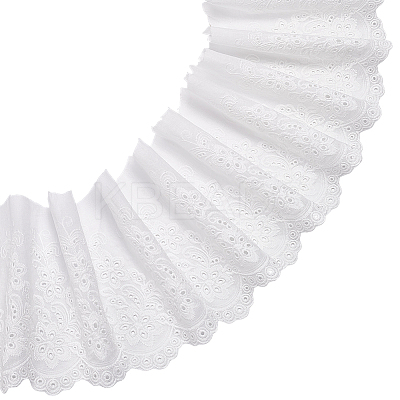 5 Yards Cotton Embroidery Flower Lace Trim OCOR-MA0001-30-1