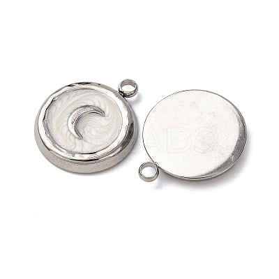 304 Stainless Steel Enamel Pendants STAS-P406-20P-1