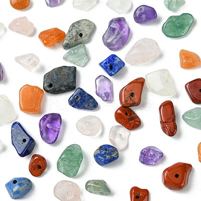 93.1G 7 Styles Natural Mixed Gemstone Chip Beads G-FS0005-79-1