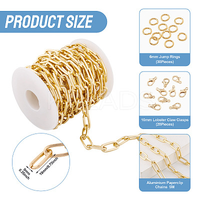 DIY Aluminium Paperclip Chains Bracelets/Necklaces Making Kit DIY-TA0012-91G-1