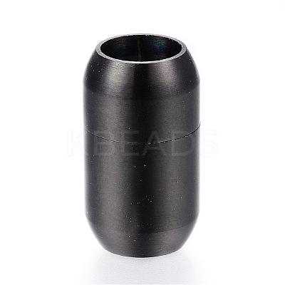 304 Stainless Steel Magnetic Clasps with Glue-in Ends STAS-G101-34B-1