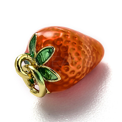 Brass Enamel Charms X1-KK-B028-13G-01-1