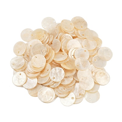 Natural Capiz Shell Disc Charms SHEL-HY0001-20A-1