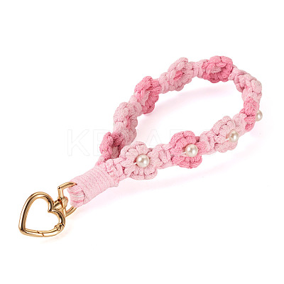 Cotton Braided Flower Pendant Decorations AJEW-TAC0030-032G-07-1