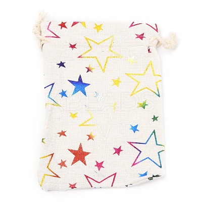 Christmas Theme Cotton Fabric Cloth Bag ABAG-H104-B14-1