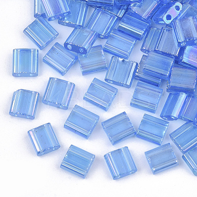 2-Hole Transparent Glass Seed Beads SEED-S023-29C-03-1