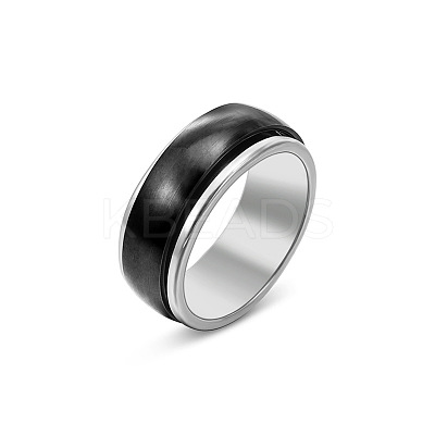 Rotatable 304 Stainless Steel Finger Rings FS-WGF1F3F-02-1