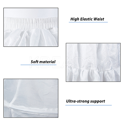 Cotton Skirt Hoop Petticoat AJEW-WH0007-45-1