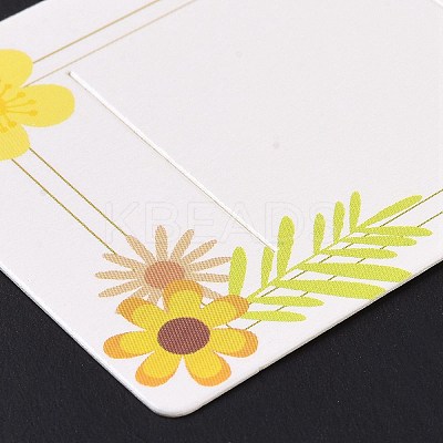 Rectangle Paper Hair Clip Display Cards DIY-B061-02F-1