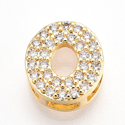 Brass Micro Pave Cubic Zirconia Charms KK-N254-217G-O-1