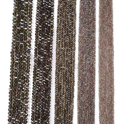 Electroplate Glass Beads Strands EGLA-A044-T2mm-B16-1