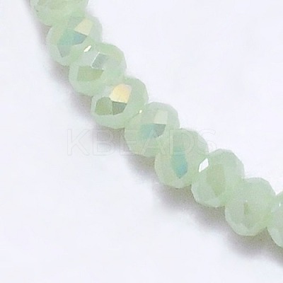 Electroplate Imitation Jade Glass Rondelle Beads Strands LS-EGLA-F049B-01AB-1