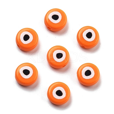 Opaque Printed Acrylic Beads LS-OACR-G038-04F-1