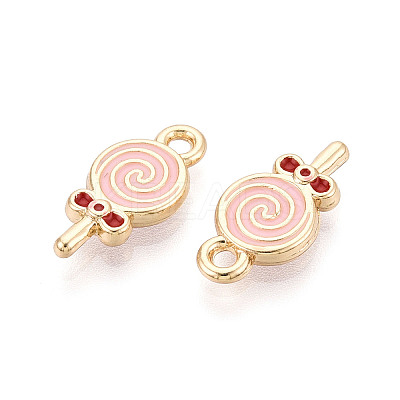 Light Gold Tone Alloy Enamel Pendants FIND-N011-17KCG-1