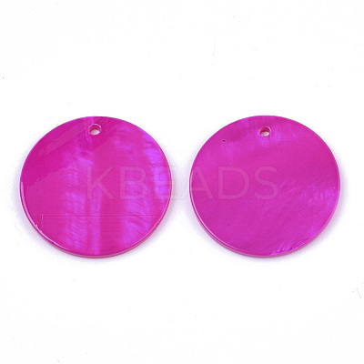 Natural Freshwater Shell Pendants SHEL-R022-01D-1