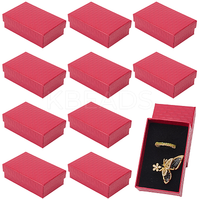 15Pcs Rhombus Textured Cardboard Jewelry Boxes CBOX-DJ0001-03C-1
