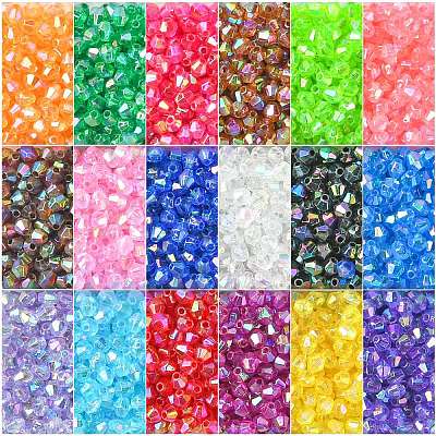 5400Pcs 18 Colors Transparent Acrylic Beads TACR-CJ0001-30-1